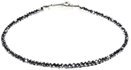 Glowybox Diamant Armband aus natürlichen, echten Diamanten facettiert, Verschluss 925er Sterling Silber Tennisarmband, Diamantarmband Geschenkidee für Damen Frauen, Herren,Männer