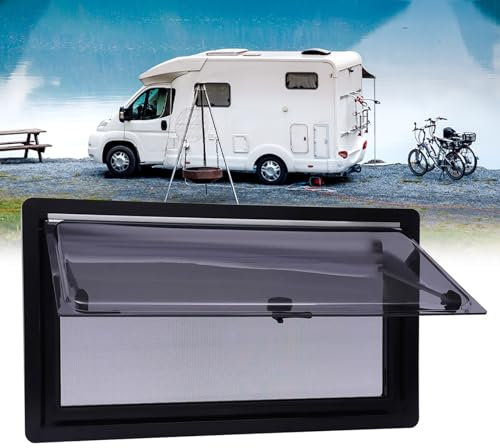 ELIKBH Finestra ad angolo retto Finestra da tetto per camper Finestra da tetto per furgone Tenda montata per camper Finestra esterna per camper Parasole per roulotte Casa mobile e furgone(Size:1200*30