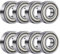 8 Cuscinetti PCS 608 ZZ, Cuscinetti a Sfera, Mini Cuscinetti in Metallo, Cuscinetti a Sfera per Skateboard, Skateboard, Doppio Scudo, Adatti per Skateboard in Linea Pattini a Rotelle