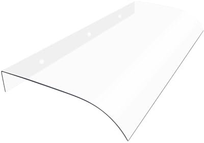 Rovss Auvent de Porte et Fenêtres Toit Marquise Abri Protection en Polycarbonate Toit Abri Contre la Pluie, la Neige et UV pour Porche Garage Extérieure 400/600/800/1000/1200mm(400x1000x50mm)