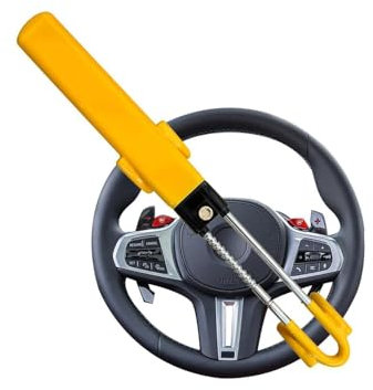 RAKTDA Für Vw Golf 4 1997-2003 Auto Diebstahlsicherung Lenkradkralle Verstellbare Doppel Hakenschlösser Diebstahlschutz Lenkradsperre,A