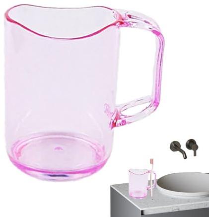 Tazza porta spazzolino da denti, tazza da bagno | tazza da bagno riutilizzabile – bicchiere curvo, bicchiere da bagno multifunzionale, porta spazzolino da denti per il bagno