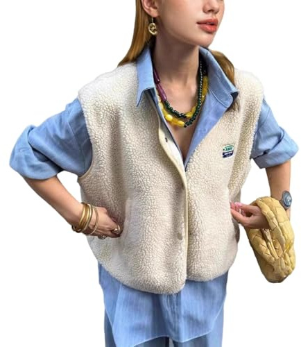 Gilet Da Donna In Pile Cappotti Caldi Gilet Di Pelliccia Senza Maniche Gilet Da Donna Tinta Unita Teddy Giacca In Pile Cappotto Giacca Gilet Eleganti Gilet Di Peluche Con Tasche Autunno Inverno