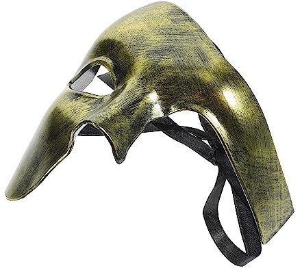 SUPVOX Masque Halloween Portable Demi Face Masque Décoratif Élégant Pour Carnaval Et Fêtes Accessoire De Cosplay Unique Antique