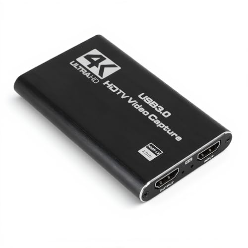 Topiky 4K Audio Video Capture Card, HDMI Till USB C 3.0 Capture Card with Loop Out, Game Video Capture Card, 1080p 60fps Video Output for Streaming Online Meetings