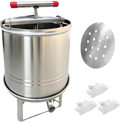 ＡＷＨＡＯ Honigpresse, Obstpresse, Brecher für Saft, Waben, 3 Filterbeutel