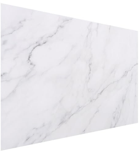 OUNONA Plateau De Service En Marbre Naturel Gris Et Blanc, Planche De Rangement Multifonction Cuisine, Surface Stable, Pour Fruits, Fromages Et Pâtisserie, Usage Domestique, Rectangulaire