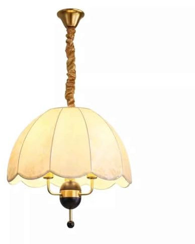 LLZCJXGS Lámpara colgante vintage nórdica blanca, altura ajustable, luminaria suspendida para interiores, adecuada para salones y dormitorios.