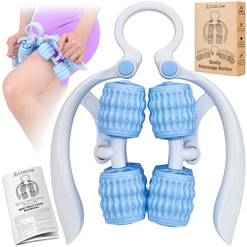 Leg Massage Roller - Adjustable Arm Belly Massager Roller Stick to Reduce Cellulite Appearance - Deep Tissue Myofascial Release Tool - by Cozlow