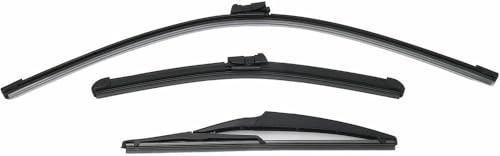 ZHUNDU Car Windshield Wipers for Fi&at 500 500C 500L 2009-2023 Windshield Windscreen Tailgate Window Brushes Parts Car 3Pcs Set Front Rear Wiper Blades Windscreen Wiper Blade