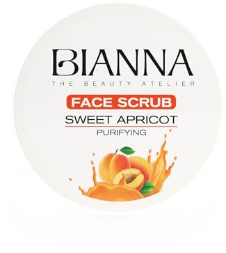 Bianna Aprikosen Gesichtspeeling 250 ml – Natürliches Peeling ohne Parabene für alle Hauttypen, Sanfte Reinigung & Strahlende Haut mit Aprikosenextrakt