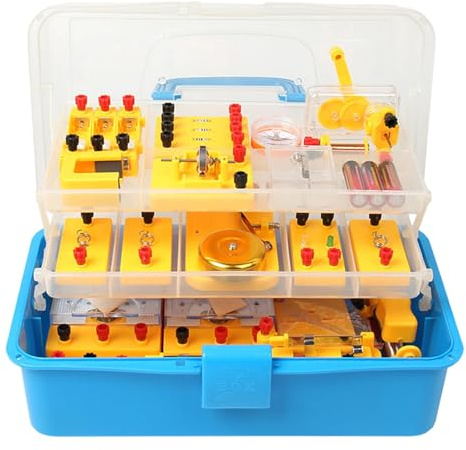TTETTZ Kit di Elettricità E Magnetismo, Giocattolo Educativo di Fisica Scolastica con Scatola Portaoggetti