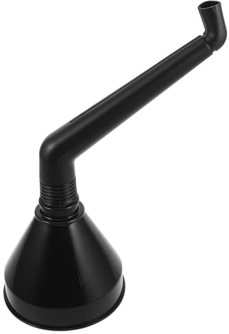 Entonnoir Flexible pour Carburant avec Filtre Amovible - Kit Entonnoir Essence et Huile Moteur pour Voiture Moto et Jardinage - Bec Versant Orientable en Polypropylène Noir et Rouge 18cm