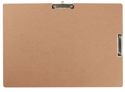 Carpeta de papel horizontal gruesa 4K con doble clip, tablero de archivo multifuncional, bloc de escritura rígido, fácil de transportar(1 pcs)