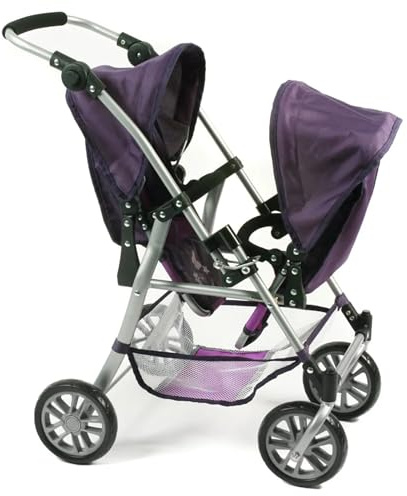 Bayer Chic Twin Dolls Stroller - Size 62x43.5x77cm Height Handle 51 to 81cm