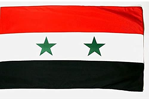 AZ FLAG - Flagge Syrien - 250x150 cm - Syrische Fahne 150 x 250 Cm Scheide Für Mast - Flaggen