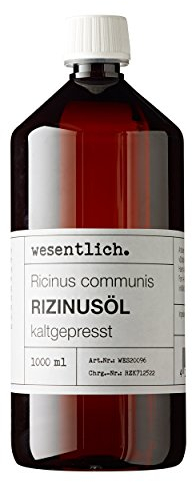 wesentlich. Olio di ricino spremuto a freddo, 1000 ml, olio di ricino puro al 100%, per pelle e capelli, ciglia e sopracciglia