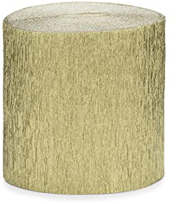 Publilancio SRL 4 st. rulle KREPP-papper rosor guld 5 cm x 10 m vardera totalt 40 m
