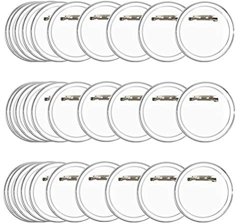 BUYGOO 30PCS Buttons Selber Machen ohne Buttonmaschine Transparente DIY Ansteckbuttons Set Außendurchmesser 60mm Buttons Transparent DIY Ansteckbuttons mit Anstecknadel für Foto Bild Kleidung