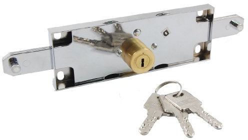 Aexit Serratura per serranda avvolgibile, Silver, Chiave, Serratura, Garage, Magazzino