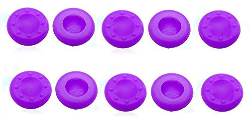 10 Pcs Silicone Analog Controller Joystick Grips Cap Cover Anti-Slip for PS3 / PS4 / Xbox 360 / Xbox One/Wii (Purple)