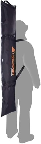 Snowsport SuperPro 5-i-1 skidväska skidväska med ryggsäckfunktion för 1 par skidor stavar 180 cm (180)