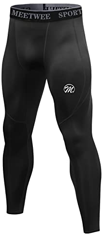 MEETWEE Kompressionshose Herren, Sport Leggings Lange Laufhosen Atmungsaktiv Funktionsunterhose Tights Unterhose