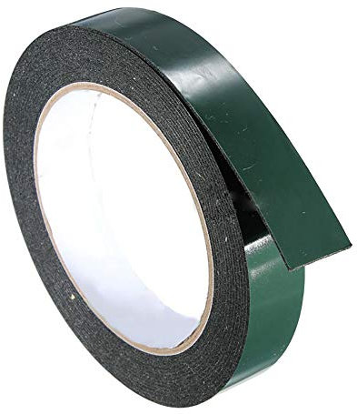 Vogueing Tool, 6 rotoli di nastro biadesivo in schiuma, impermeabile, per il montaggio di targhe e auto, colore verde, 1 mm x 5 mm x 10 m