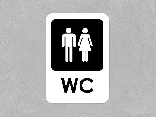 Oedim - Segnali per bagno WC | 14,85 x 21 cm | diversi materiali | Durevole ed economico 1 Unidad