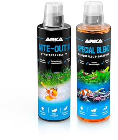 Aquarium Starterbakterien Set 2 x 473 ml – mit Nite-Out II & Special Blend – für schnellen Filterstart, biologische Stabilität & klares Wasser – für Süß- & Meerwasser – ARKA