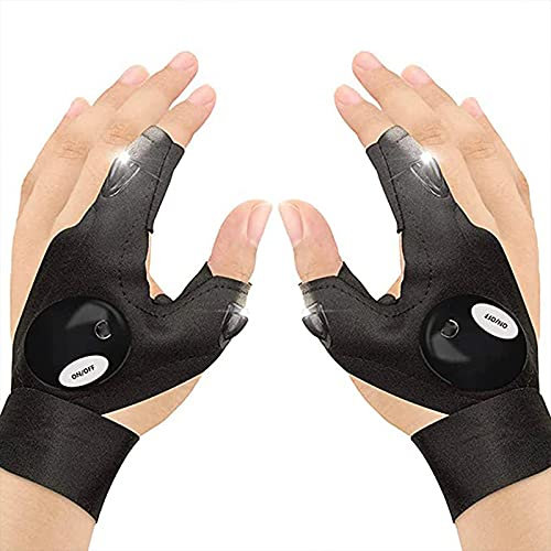 Luces para Acampar al Aire Libre Impermeables Guantes LED Regalos para Hombres y Mujeres Gadgets Geniales para Pesca/Camping/Ciclismo Hombres Herramientas Regalos,Gloves