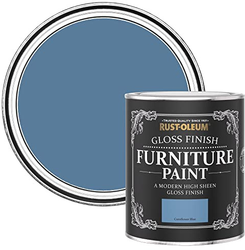 Rust-Oleum Blue Furniture & Skirting Board Paint in Gloss Finish - Cornflower Blue 750ml