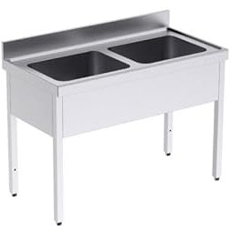 Plonge 2 Bacs - L 1000 x P 700 mm