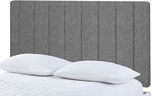 Elixir Furniture Luxury Portland Divan Bed Headboards | Elegant Chenille Fabric Headboards for Single size Bed | Charcoal color with wooden material Stylish headboards for beds (Charcoal, 3ft Single)