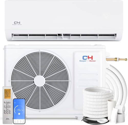 Cooper & Hunter Olivia Series, 9,000 BTU, 115V, 23 SEER, Single Zone Mini Split AC/Heating Ductless Inverter System, Including Installation kit