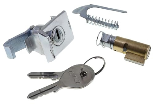 2EXTREME UNI AUTO Schlossset 2tlg. kompatibel mit Vespa PX -1984, V50, ET3 | Lenkschloss, Gepäckfachschloss, 2 Schlüssel, 38,5 mm lang, Zapfenbreite 4 mm; kompatibel mit Vespa PV125 VMA2T, GT125, GTR125