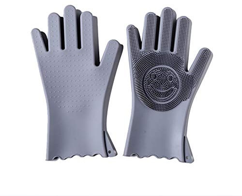 Cusstally Gants de Vaisselle Multifonctions Silicone étanche Nettoyage ménage Anti-brûlure Cuisine Gants de Vaisselle Cuvettes de Lavage Gants