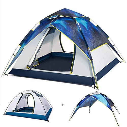 3-i-1 familjeautomatiskt 4-6 personers popup-tält, festivaltält Beach Shelter Portabla tält Vattentäta Anti UV för resor Beach BBQ Park Fishing Instant Sun Shade Shelter