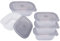 Neez Juegos de Recipientes Alimentos - (5 Cajas+5 Tapas) Pequeño Comida con Tapa - Hermetico, Reutilizables, Congelador & Apto para Microondas - Sin BPA Plastico, 500ml