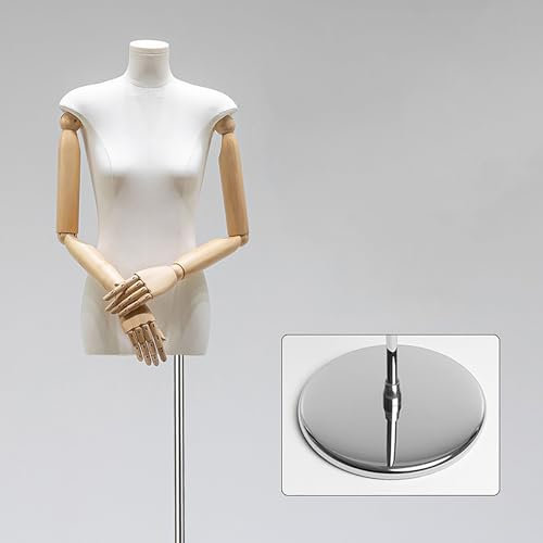 Rozhuhro Weiblich Schaufensterpuppe, Schaufensterpuppe, Schneiderpuppe, Deko Mannequin, Höhenverstellbar Mannequin,C,2