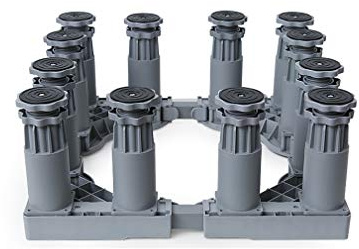 Verstellbarer Waschmaschinensockel, verbesserter Waschmaschinenständer, verstellbarer Kühlschrank-Gefrierschrank-Basisständer, 47,5–63 cm, multifunktionaler Trockner, Klimaanlage, Ständer fü