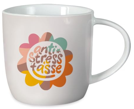 Grafik-Werkstatt Kaffeetasse mit Spruch 300 ml Porzellan Tasse Anti-Stress-Tasse