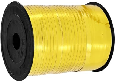 Geschenkband Golden 5mm Breit,450M Kräuselband Geschenkbänder,Glänzendes Metallband, Ballonschnur für DIY-,Dekoband für Hochzeit Weihnachten Neujahr Geburtstag Geschenkverpackung Ballonverschlüsse