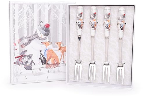 Christmas Concepts® Snowman & Friends Deluxe Ceramic Tableware Range (Cake Forks)
