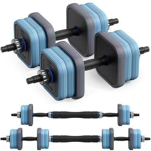 Merach Hanteln Set Kurzhanteln Langhanteln 20kg, Hantel mit Verbindungsstahlrohr Gewichten, 3 in 1 Verstellbar Dumbbell Set,Hantelscheiben, Gewichte, Hantelstangen für Krafttraining,Gymnastik,Zuhause