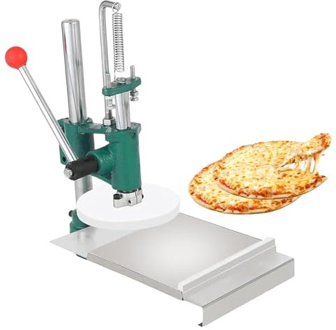 Pressa per pasta manuale per la casa, sfogliatrice per pizza in acciaio inox da 15-16 cm, utensili da cucina per la pasta per pizza, perfetta per pizzerie, venditori ambulanti, pasticcerie, 16 cm