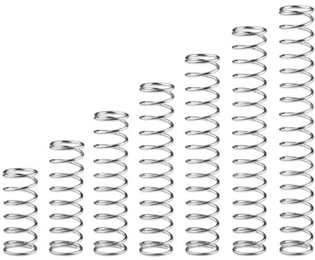 Druckfeder, Edelstahl, 0,4 mm x 10 mm x 10 mm, 0,4 mm Drahtdurchmesser, 10 mm OD, 10 mm freie Länge, 10 Stück