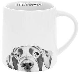 Pavilion Gift Company - Coffee Then Walkie - Dog - 17 Oz Coffee Mug Tea Cup Puppy K9 Doggy