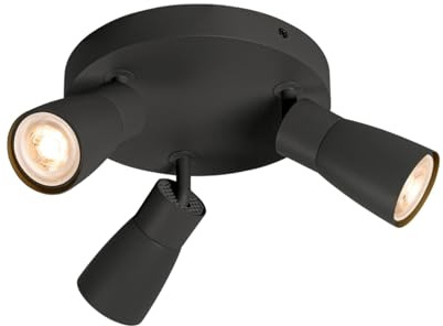 SLV PURI 2.0 Dome, Wand- und Deckenaufbauleuchte, rund, 3 x max. 6 W GU10, schwarz
