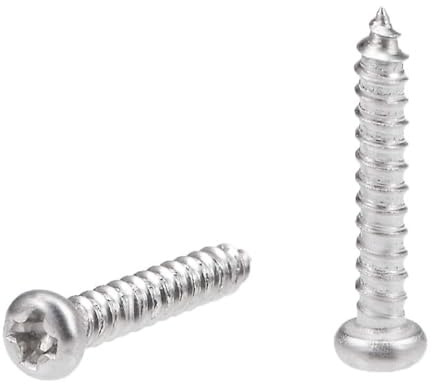 TA-VIGOR 50Pcs Self Tapping Screws, M2 Phillips Pan Head Screw, 12mm Round Head Tapping Screws, 316 Stainless Steel Machine Wood Fasteners Bolts for Wood, Drywall, Furniture, Repairing